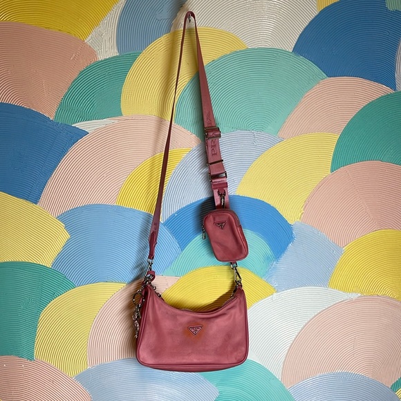 Prada Re-Edition 2005 Nylon Bag Pink - Picture 2 of 14